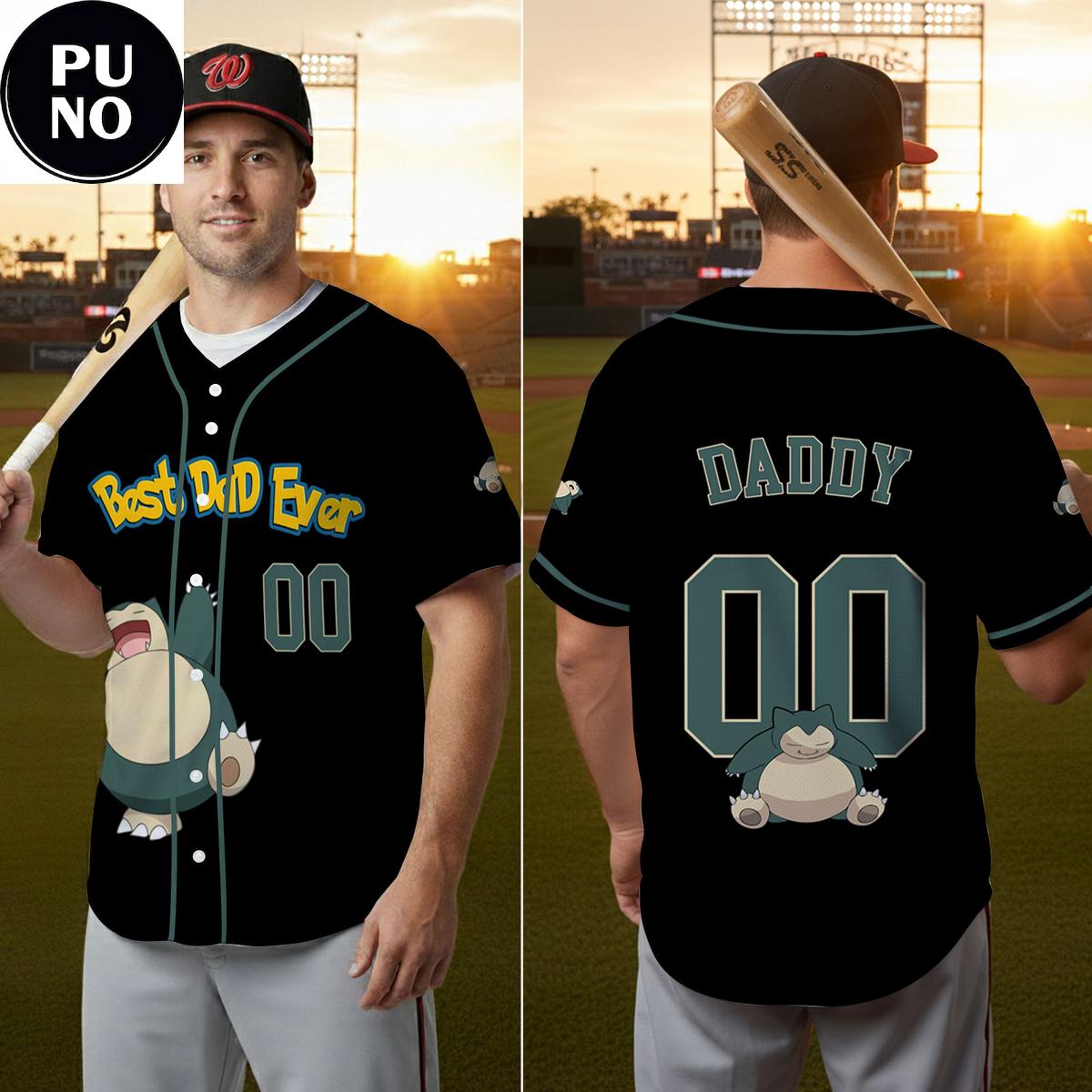 Pokemon 2026 Best Dad Ever Personalized Baseball Jersey