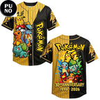Pokemon Celebrate 30 Years 1996-2026 Baseball Jersey