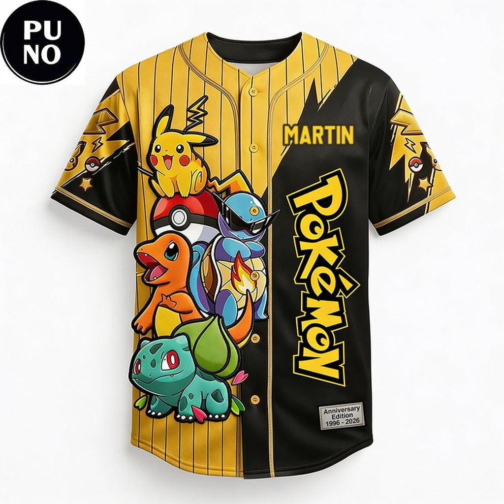 Pokemon Celebrate 30 Years 1996-2026 Baseball Jersey