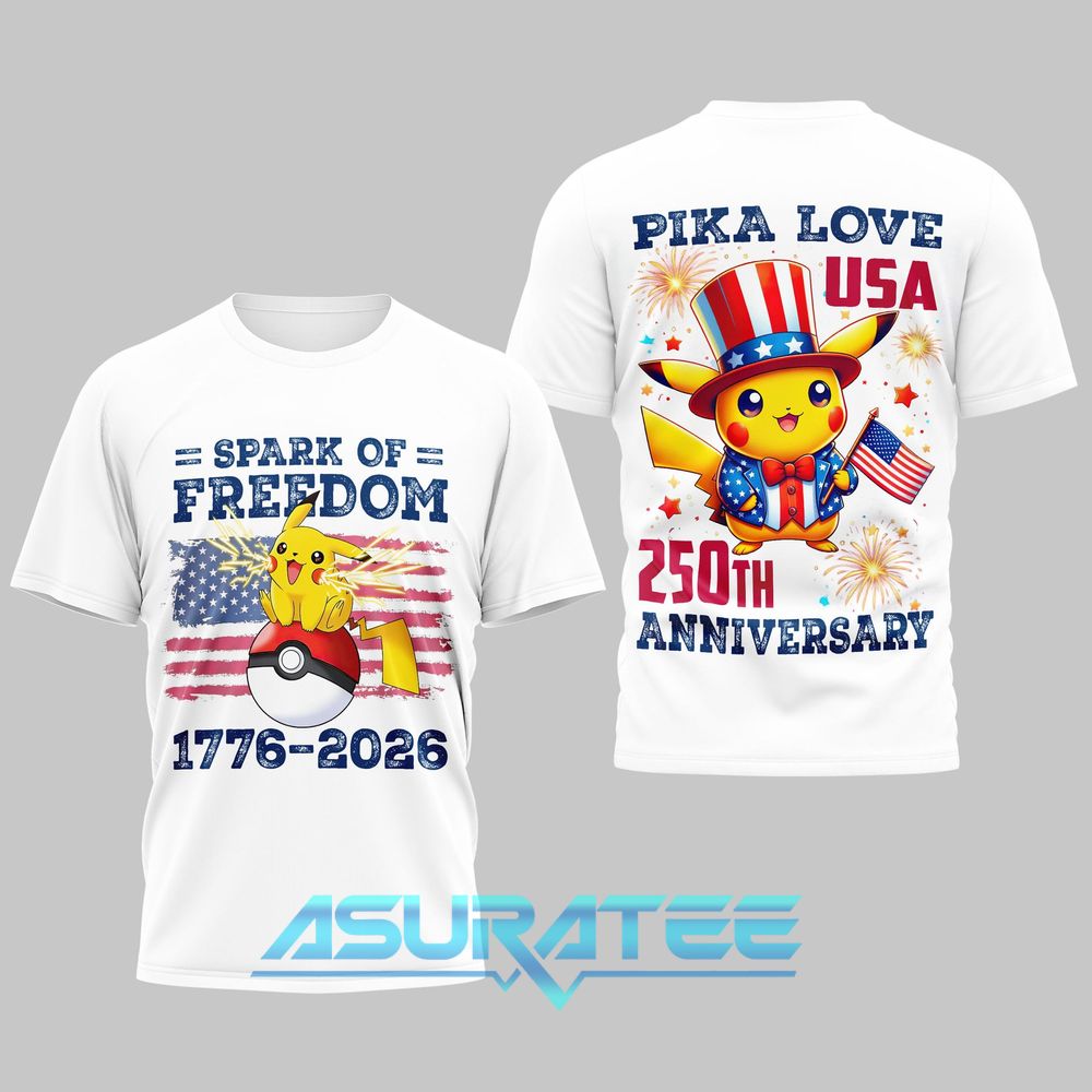 Pokémon Pika Love USA 250th Anniversary Special Shirt