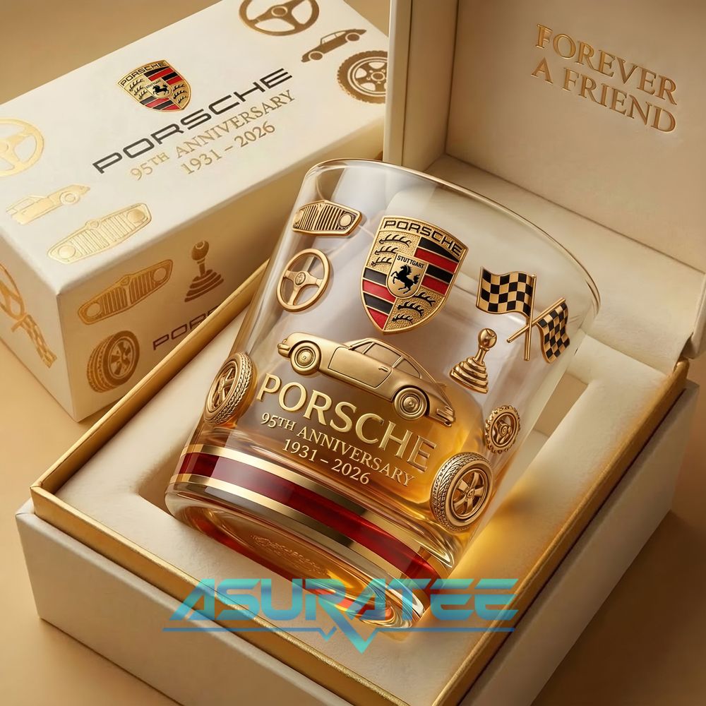 Porsche 95th Anniversary Commemorative Whiskey Glass