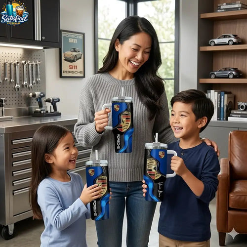 Porsche Stainless Steel Tumbler With Handle