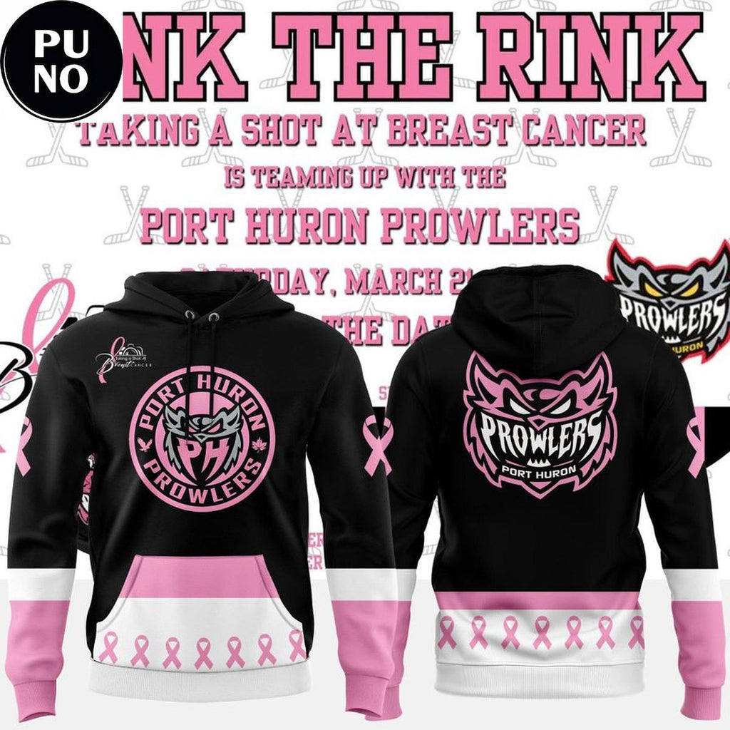 Port Huron Prowlers Pink The Rink 2026 Hoodie T-Shirt