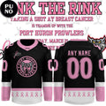 Port Huron Prowlers Pink The Rink 2026 Personalized Hockey Jersey