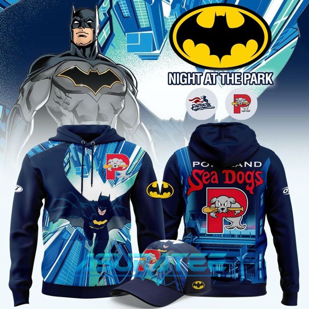 Portland Sea Dogs 2026 Batman Night Limited Edition Hoodie Set