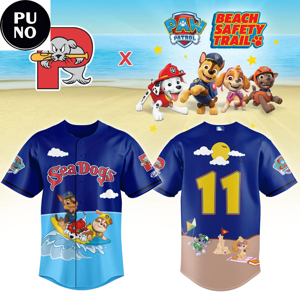 Portland Sea Dogs PAW Patrol Night 2026 Personalized Baseball Jersey