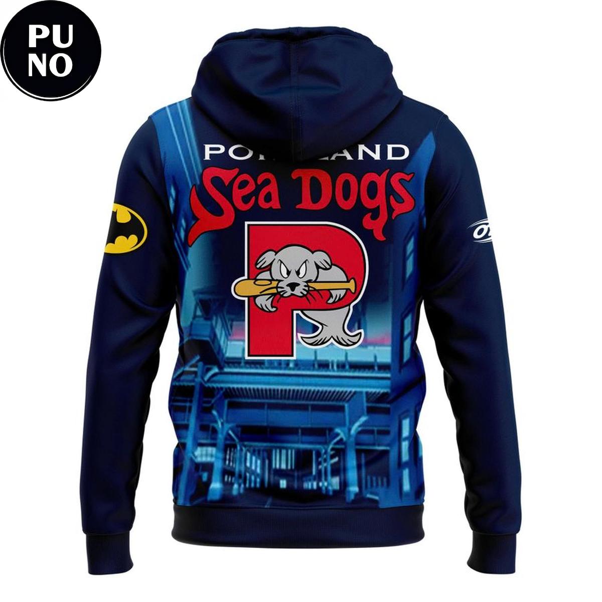 Portland Sea Dogs x Batman Night 2026 Night At The Part Hoodie T-Shirt
