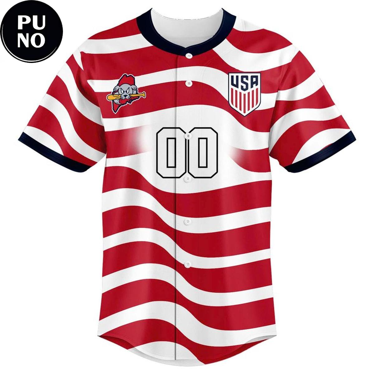Portland Sea Dogs x Team USA World Cup 2026 Personalized Baseball Jersey