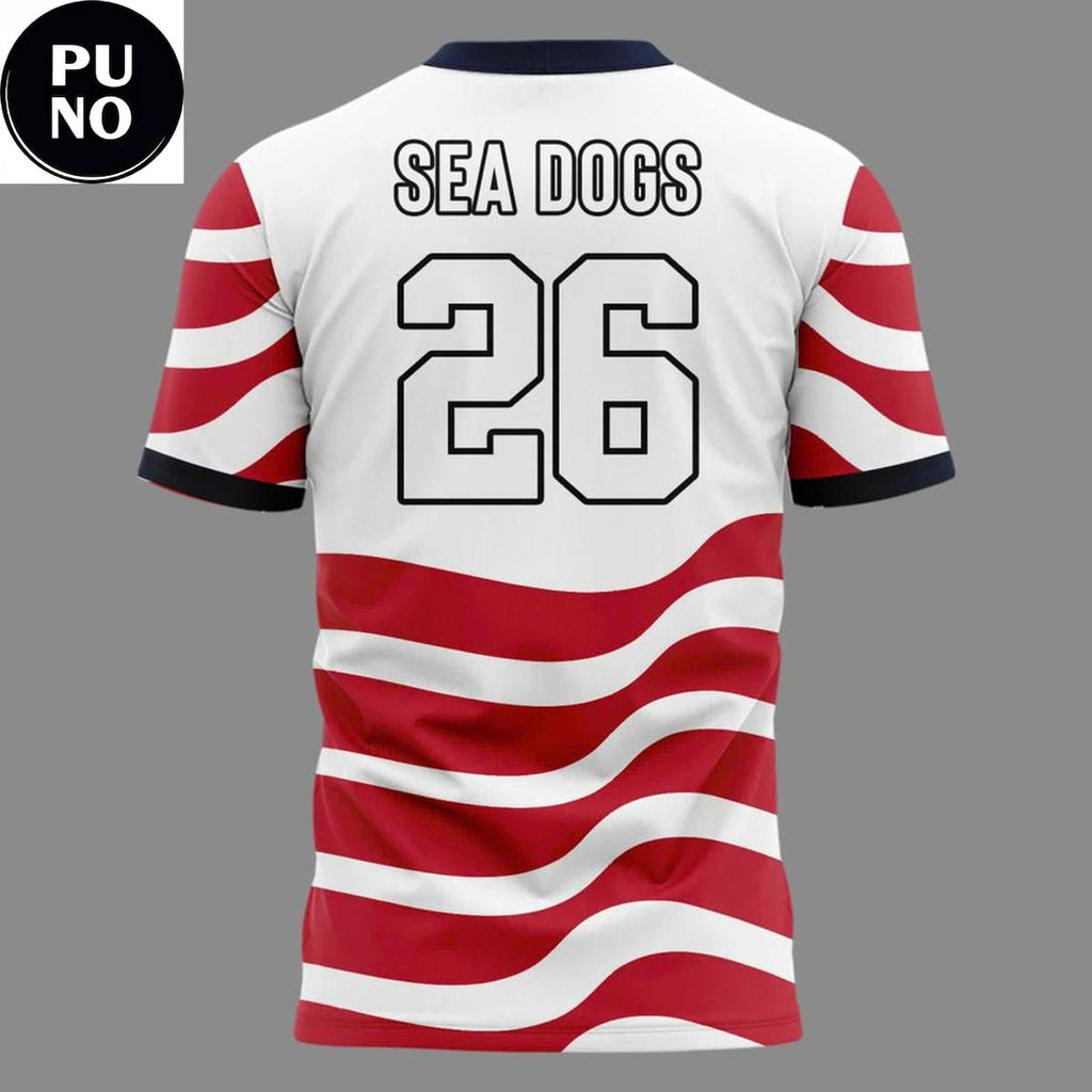 Portland Sea Dogs x Team USA World Cup 2026 T-Shirt