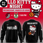 Portland Trail Blazers x Hello Kitty Night 2026 Hoodie T-Shirt