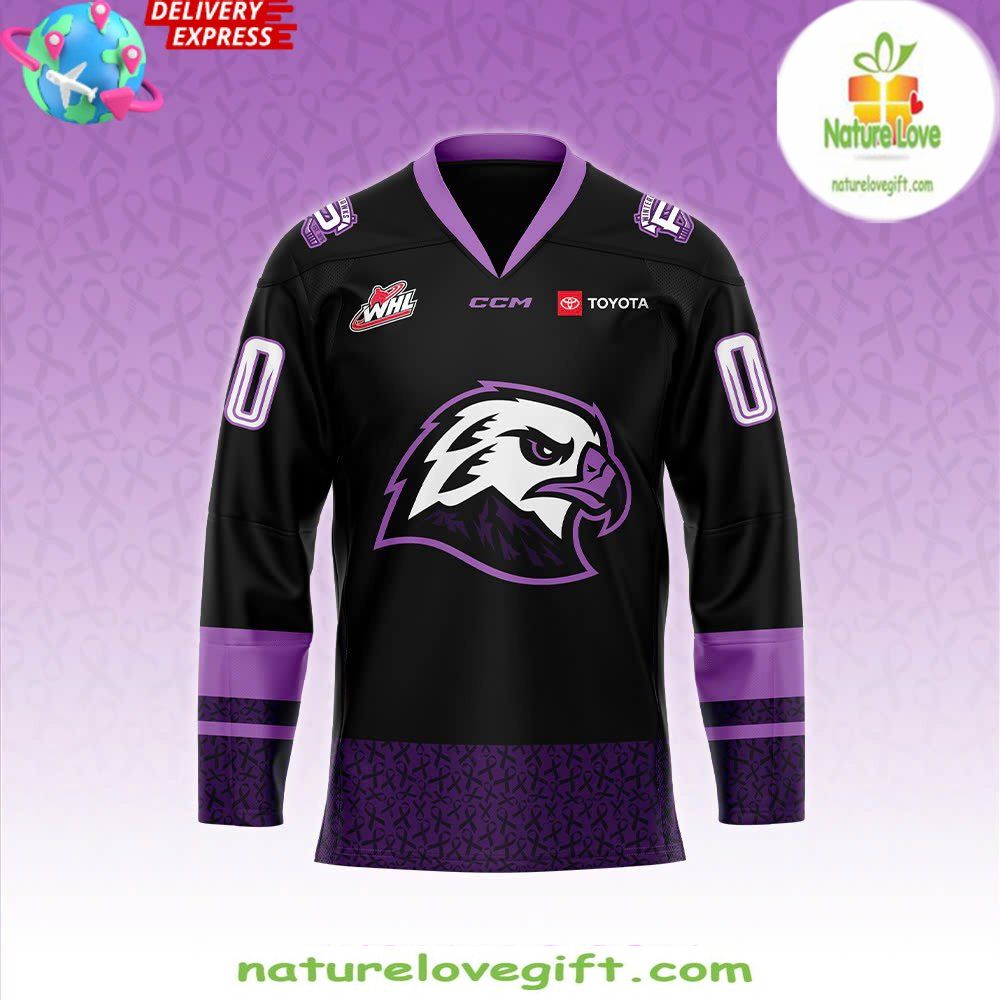 2026 Portland Winterhawks Fight Cancer Jersey Hockey