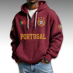 Portugal World Cup 2026 Waffle Quarter Zip Hoodie