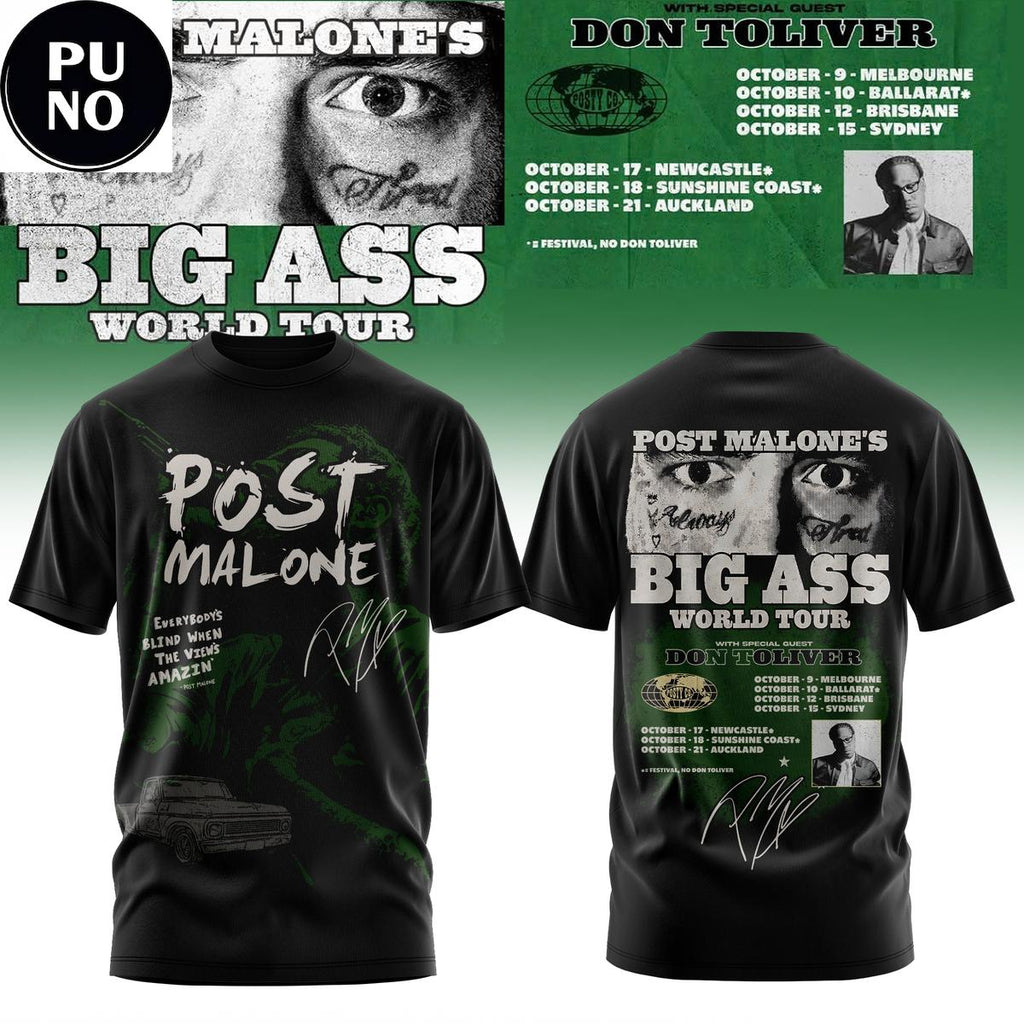 Post Malone Big Ass World Tour 2026 Hoodie T-Shirt