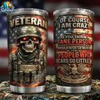 Premium Fire Skull Veteran Limited Edition Tumbler Personalized Gifts For Veteran
