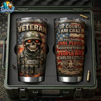 Premium Fire Skull Veteran Limited Edition Tumbler Personalized Gifts For Veteran