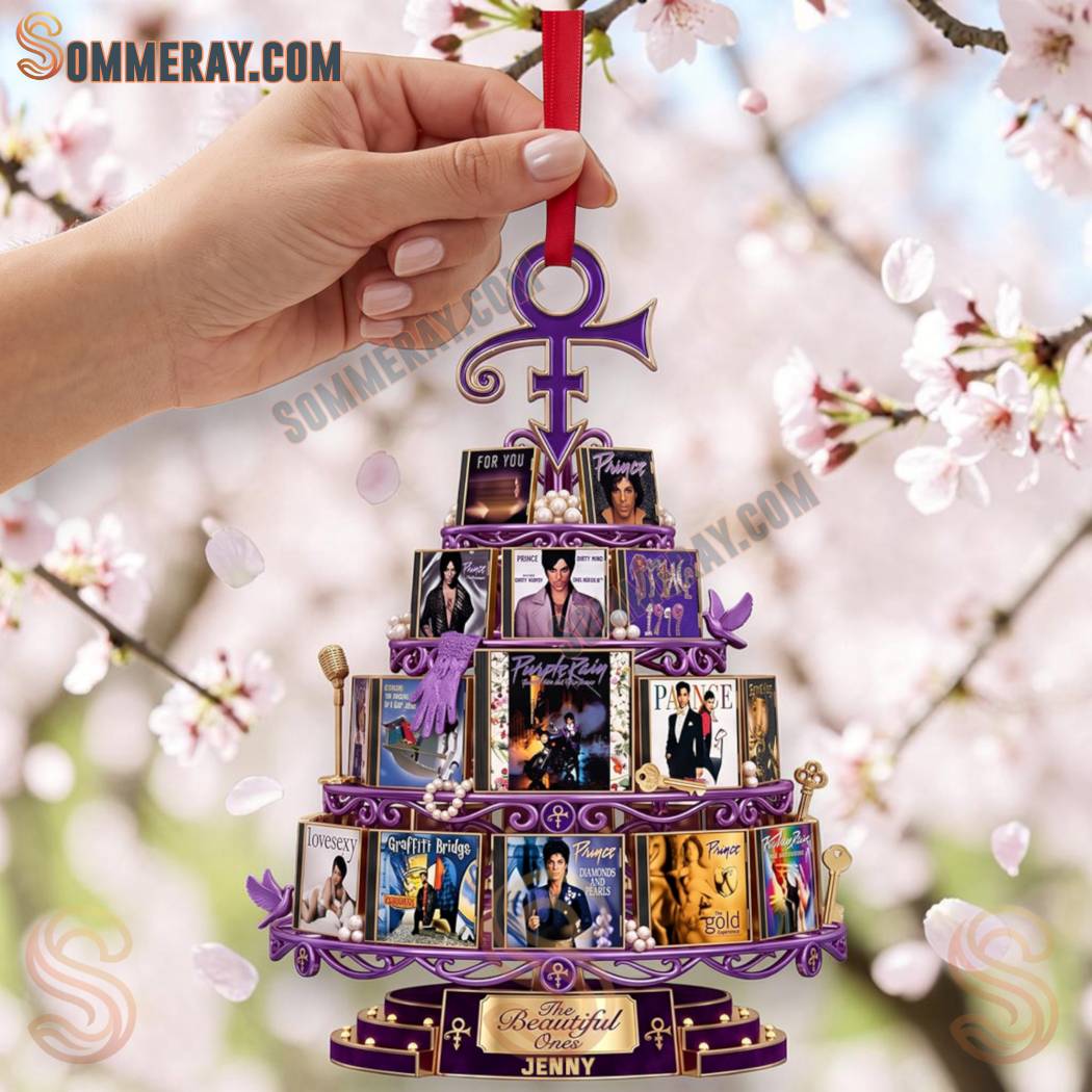 Prince Iconic Album Covers Tiered Personalized Christmas Ornament