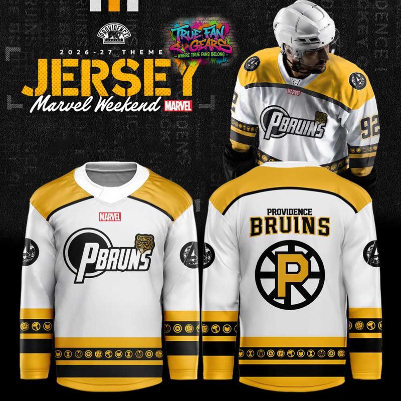Providence Bruins Avengers Marvel Weekend 2026 Limited Edition Hockey Jersey