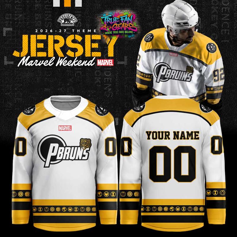 Providence Bruins Avengers Marvel Weekend 2026 Limited Edition Hockey Jersey