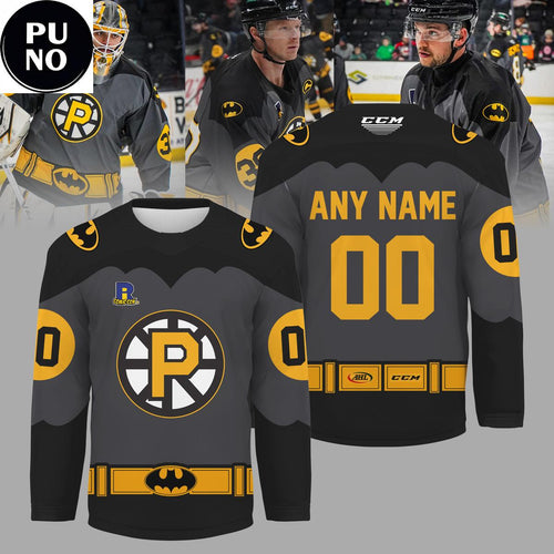 Providence Bruins x Batman Weekend 2026 Personalized Hockey Jersey
