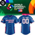 Puerto Rico World Baseball Classic 2026 Personalized Baseball Jersey