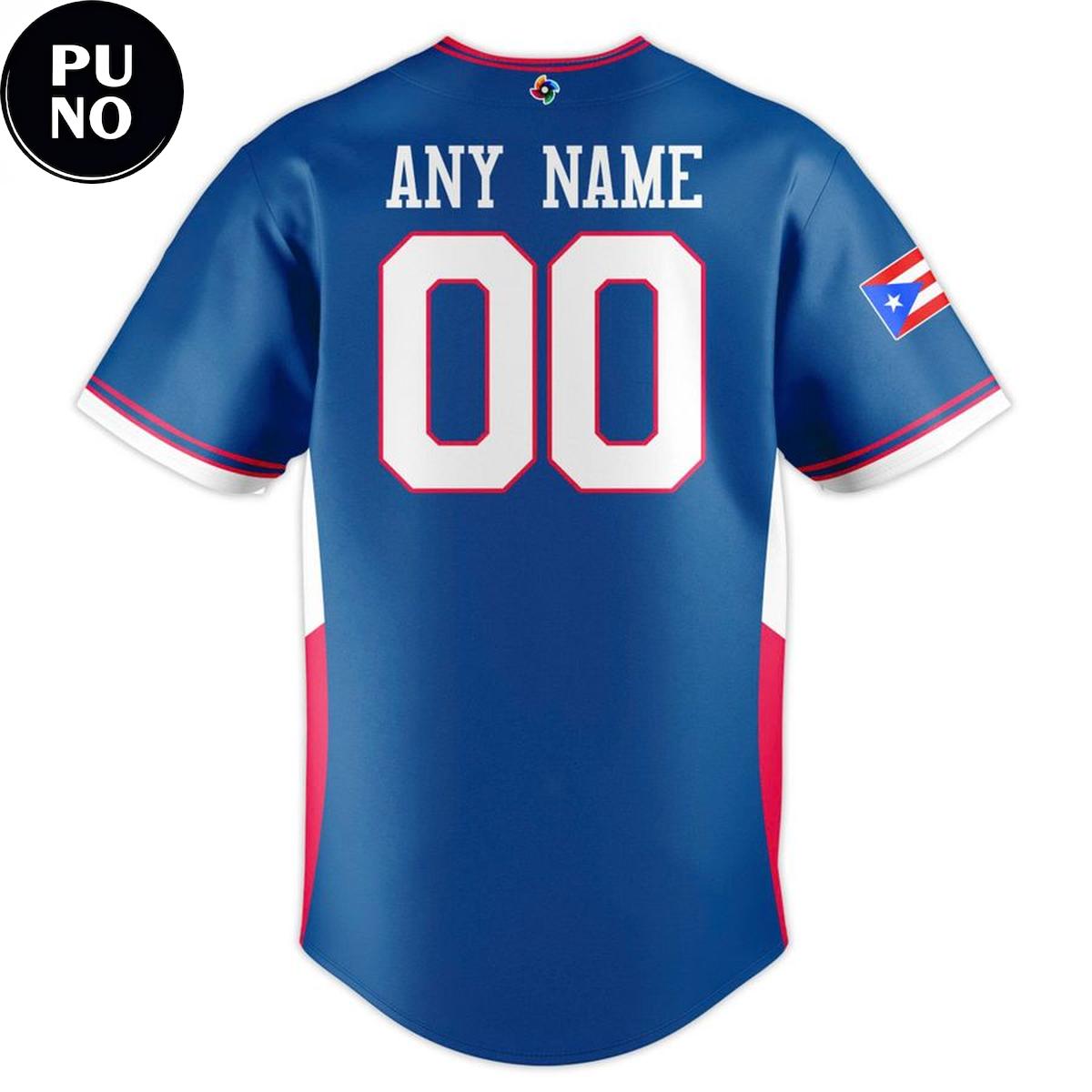 Puerto Rico World Baseball Classic 2026 Personalized Baseball Jersey