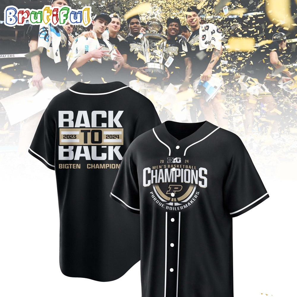 Purdue Boilermakers Men’s Basketball 2024 BIG 10 Regular Season Champions Locker Room Baseball Jersey