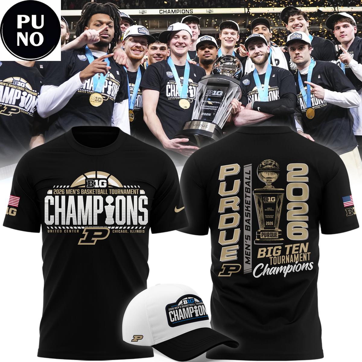 Purdue Boilermakers Men’s Basketball Big Ten Tournament Champions 2026 Hoodie T-Shirt