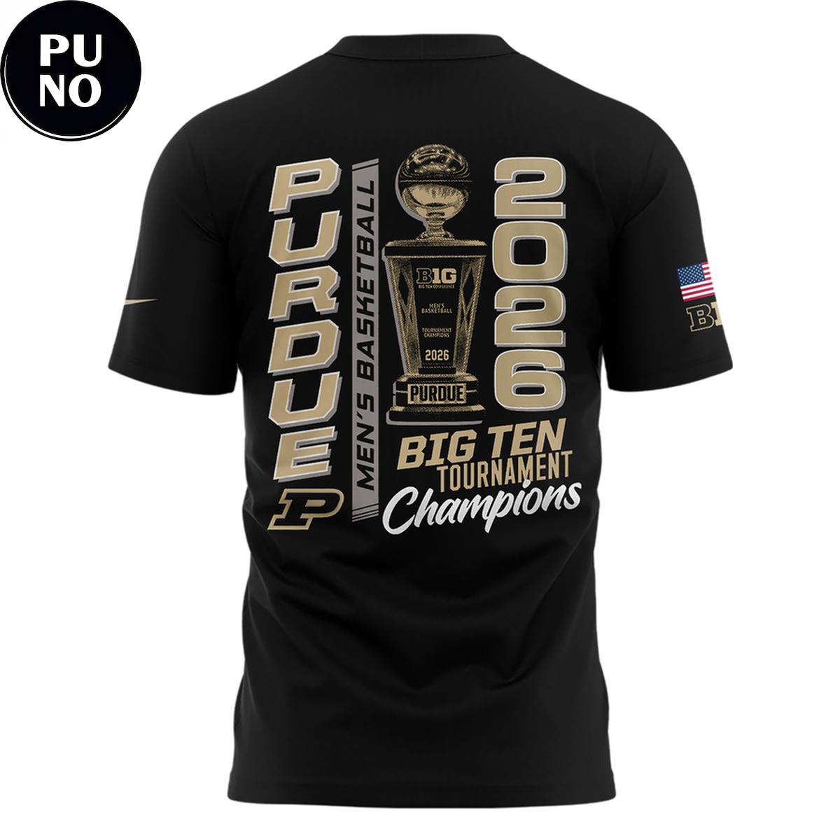 Purdue Boilermakers Men’s Basketball Big Ten Tournament Champions 2026 Hoodie T-Shirt