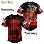 Pwr Up World Tour 2024 Acdc Baseball Shirt