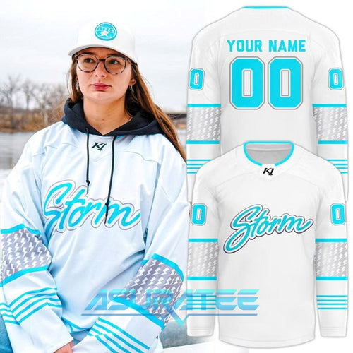 Quad City Storm x Winter Classic Whiteout 2025 Hockey Jersey