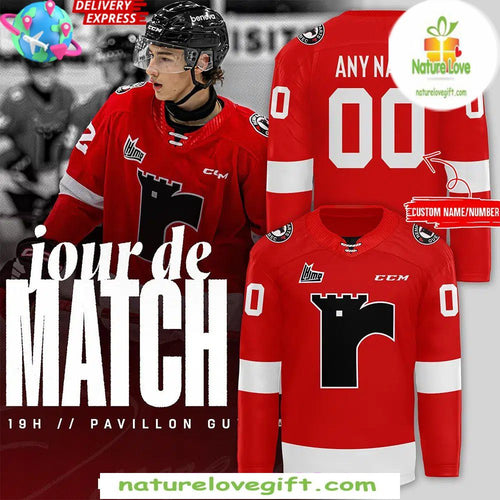 Quebec Remparts 2026 Red Hockey Jersey Men’s Fan Apparel