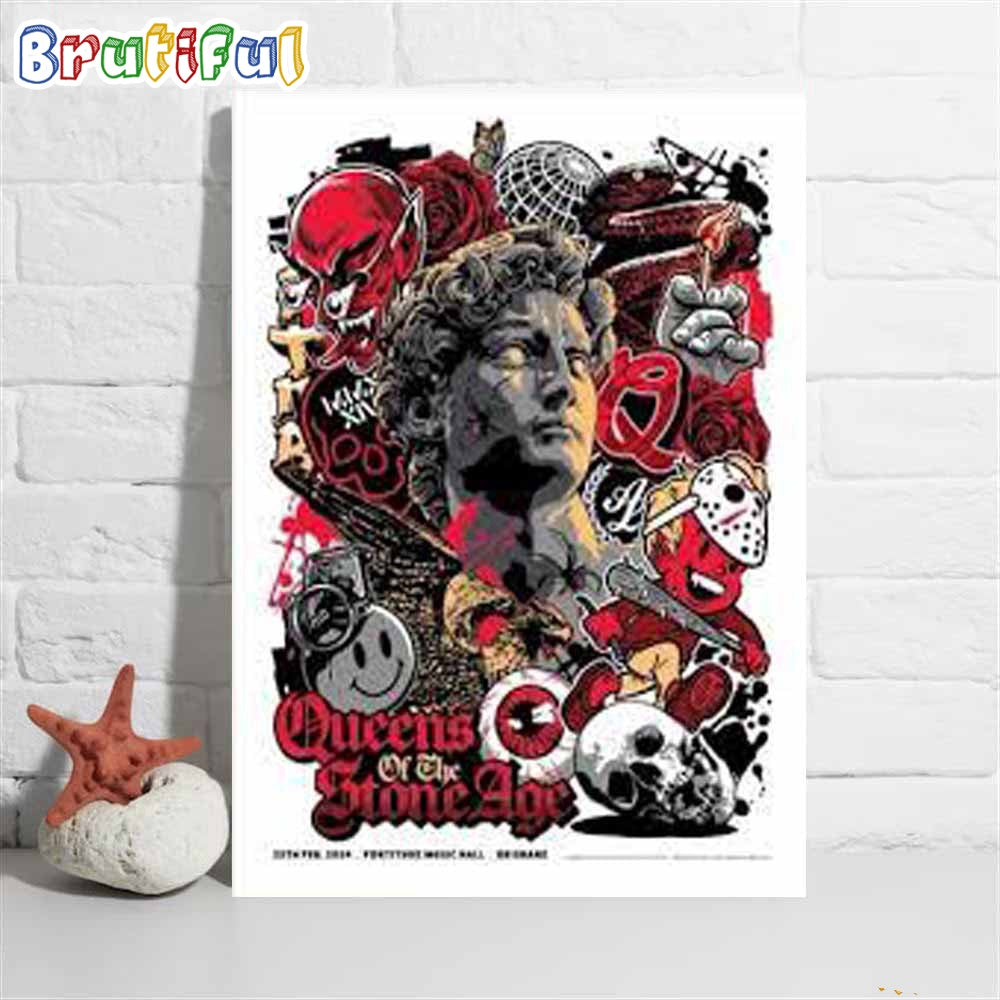 Queens Of The Stone Age Fortitude Music Hall Brisbane Wall Art Poster Canvas