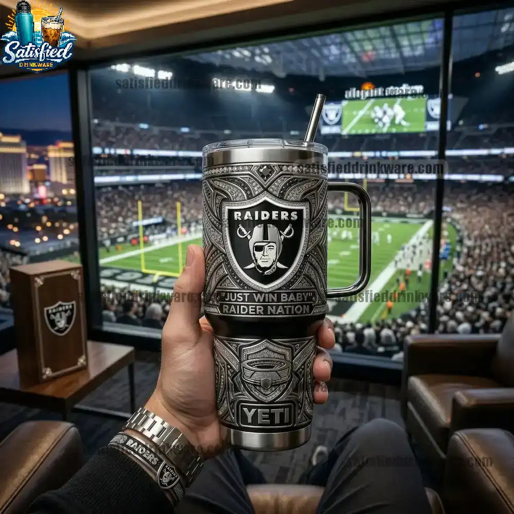 Raiders 40oz Collector Edition With Handle Yeti Tumbler