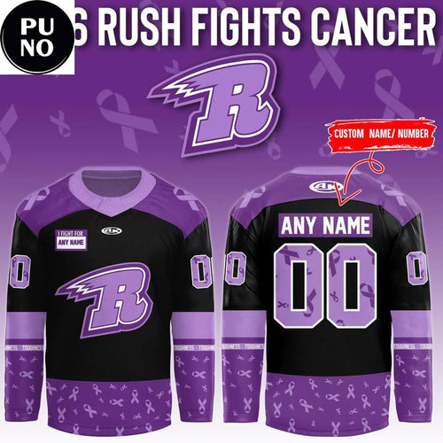 Rapid City Rush Fights Cancer 2026 Personalized Hockey Jersey