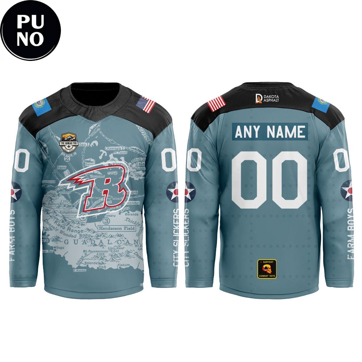 Rapid City Rush Military Appreciation Night 2026 Personalized Hockey Jersey