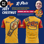 Reading Fightin Phils x Hot Dogs Joey Chestnut Night 2026 Hoodie T-Shirt
