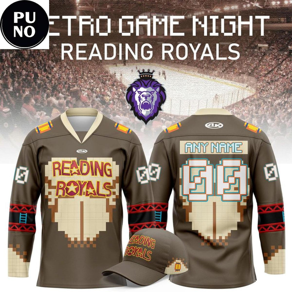 Reading Royals Retro Game Night 2026 Personalized Hockey Jersey