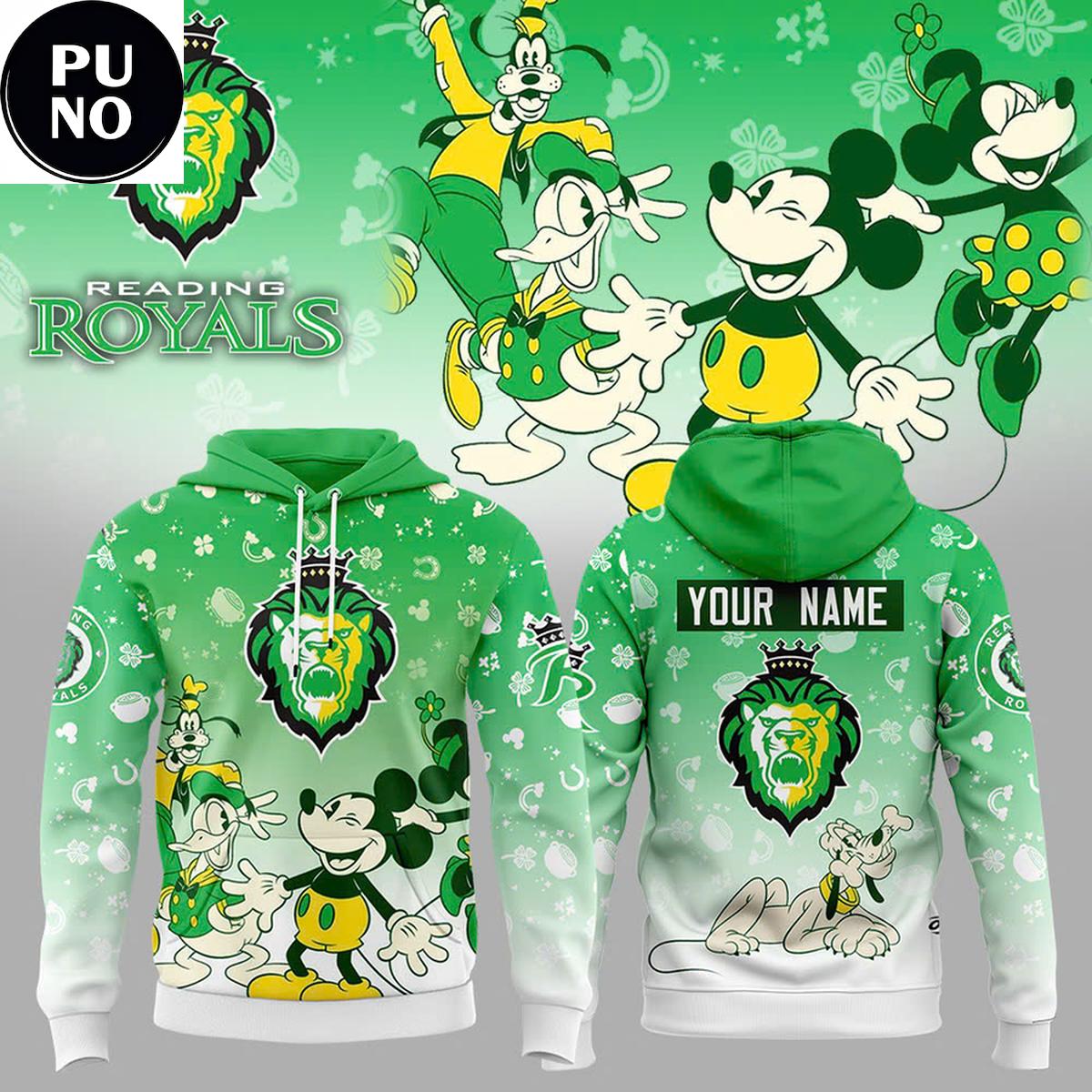 Reading Royals x Mickey Mouse Celebration St Patrick’s Day 2026 Hoodie