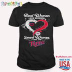 Real Women Love Baseball Smart Women Love The Minnesota Twins T Shirt