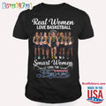 Real Women Love Basketball Smart Women Love The Indiana Fever T Shirt