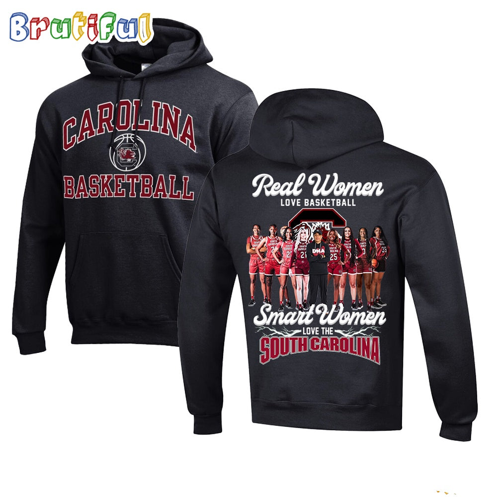 Real Women Love Basketball Smart Women Love The South Carolina Gamecocks Hoodie