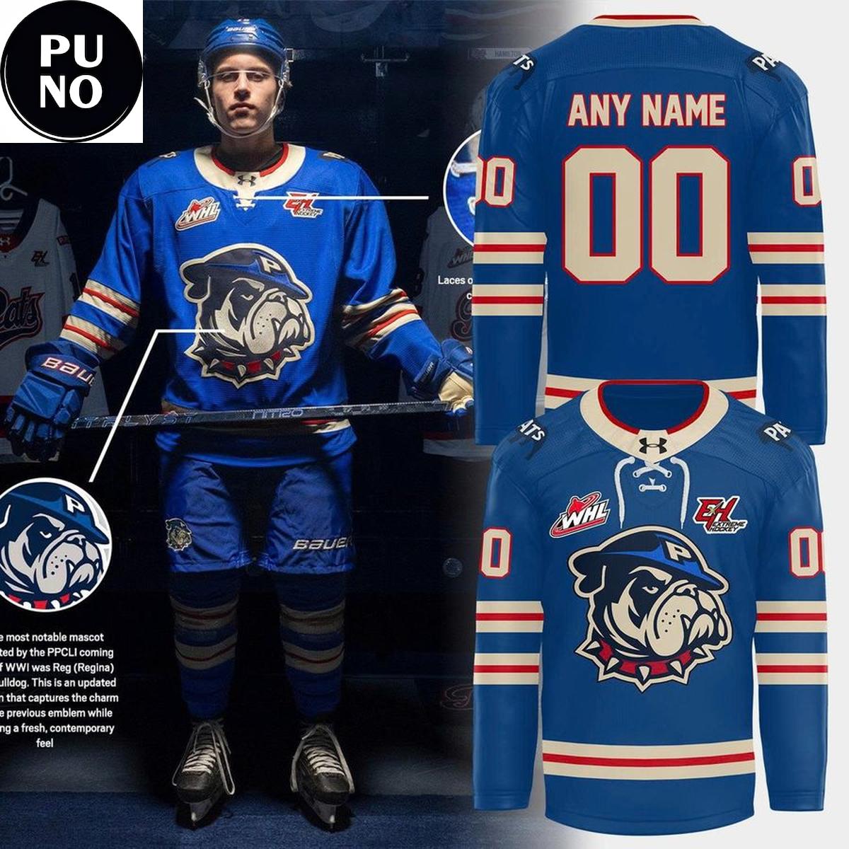 Regina Pats 2026 Bulldog Personalized Hockey Jersey