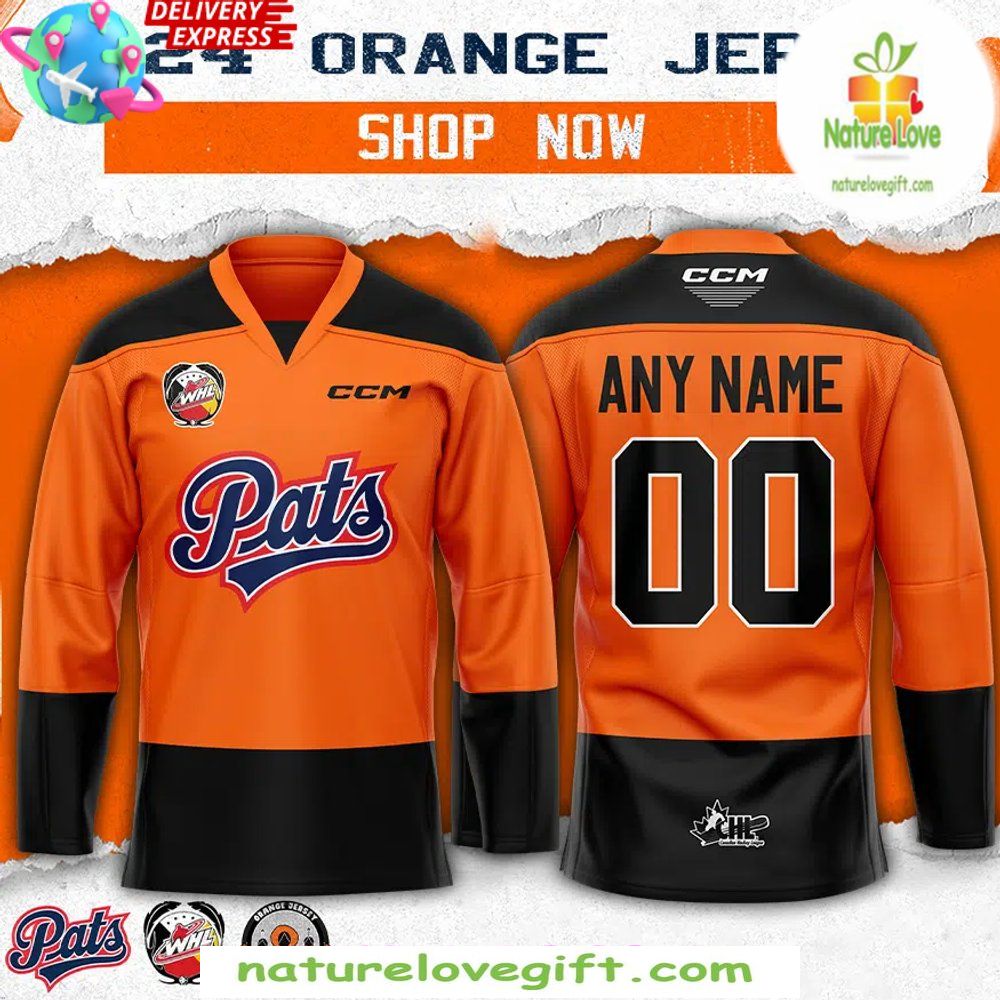 Regina Pats 2026 Orange Hockey Jersey Project Edition