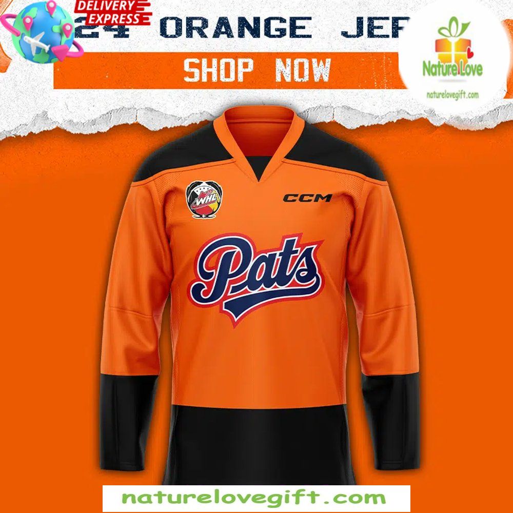 Regina Pats 2026 Orange Hockey Jersey Project Edition
