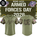 Reno Aces Armed Forces Day 2026 Personalized Baseball Jersey