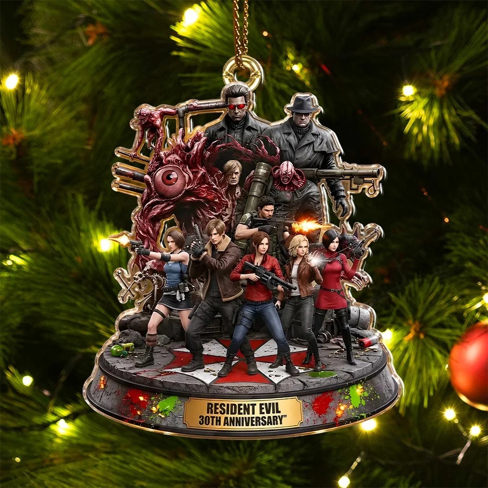 Resident Evil 30th Anniversary Custom Shape 2-side Printed Acrylic Ornament – HOATT26853