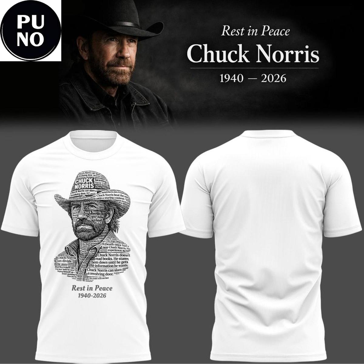 Rest In Peace Chuck Norris 1940-2026 Tee