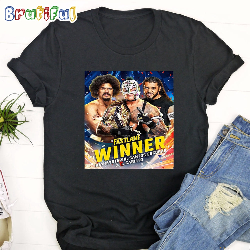 Rey Mysterio Santos Escobar And Carlito Are Winners at WWE Fastlane T-Shirt