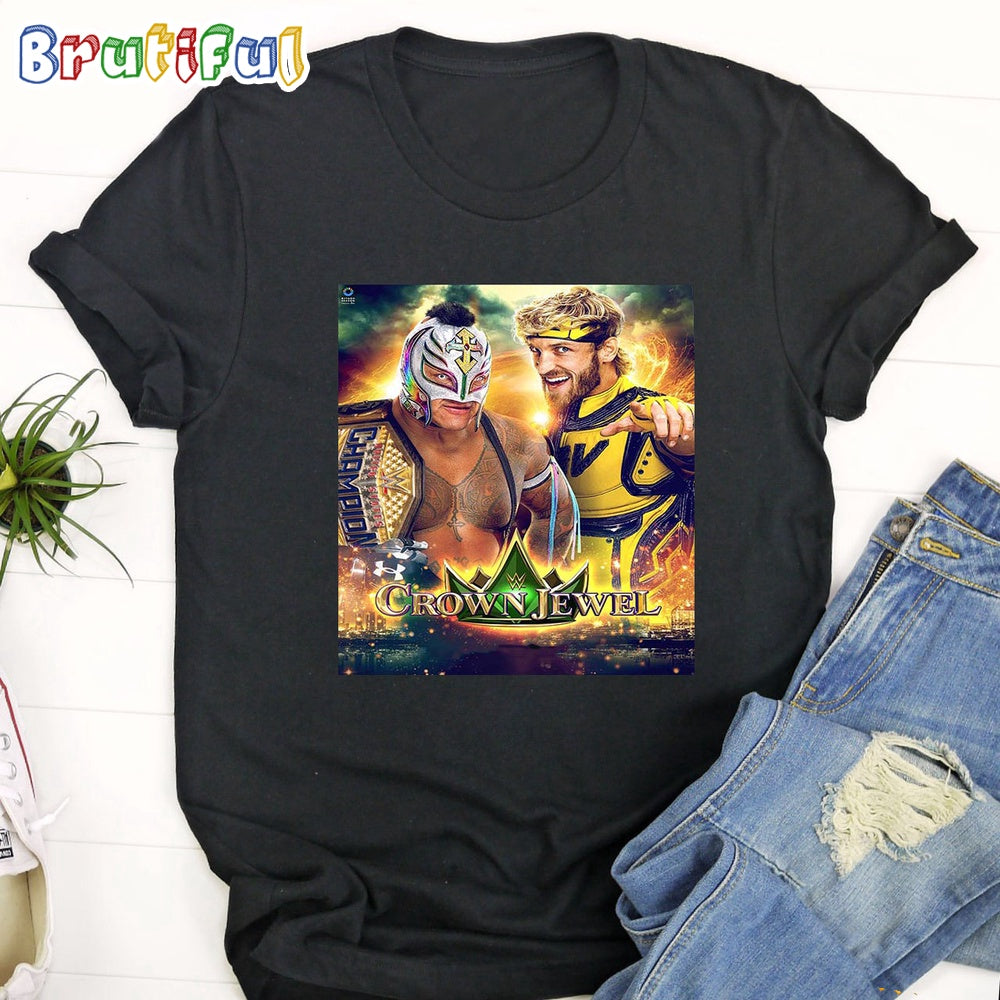 Rey Mysterio Will Defend US Title Against Logan Paul At WWE Crown Jewel T-Shirt
