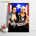 Rhea Ripley Vs Zelina Vega At WWE Backlash In Puerto Rico Wall Art Poster Canvas